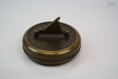 Brass Cased Sundial and Compass