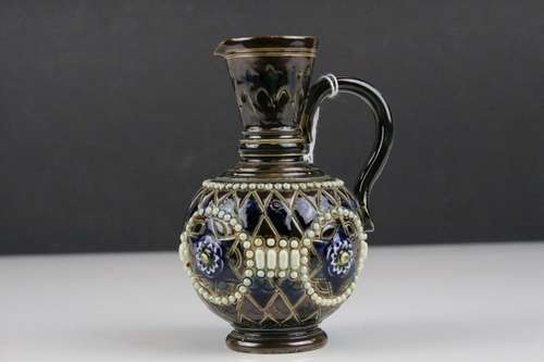 C1900 Doulton Lambeth relief decorated stoneware jug