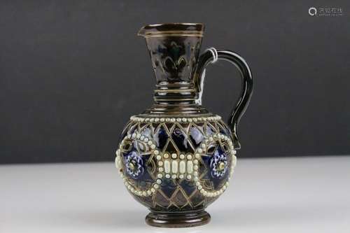 C1900 Doulton Lambeth relief decorated stoneware jug