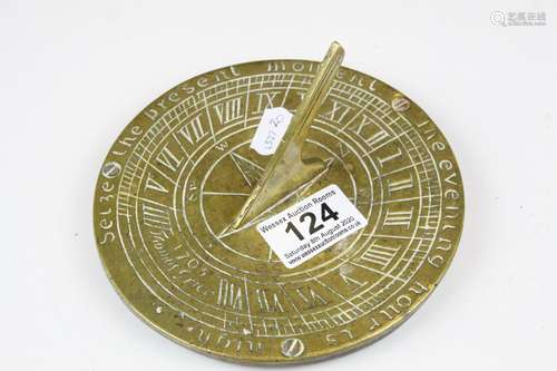 Antique brass sundial