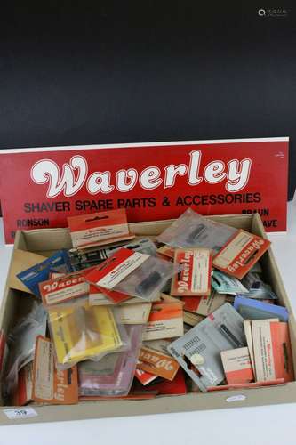 Two ' Waverley Shaver Spare Parts and Accessories ' Signs together with a Quantity of Waverley and