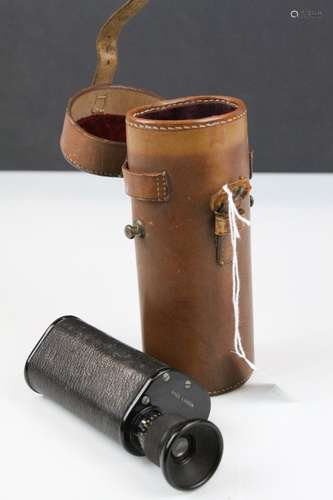 Ross of London x12 Monocular, No. 31990, 14cms long, fitted in a Leather Case