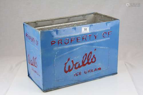 Vintage Painted Metal ' Wall's Ice Cream ' Box, 30cms high