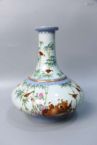 A Chinese Famille Rose Porcelain Vase