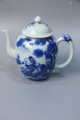 A Chinese Blue and White Porcelain Teapot