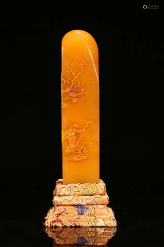 A Chinese Carved Tianhuang Stone Seal