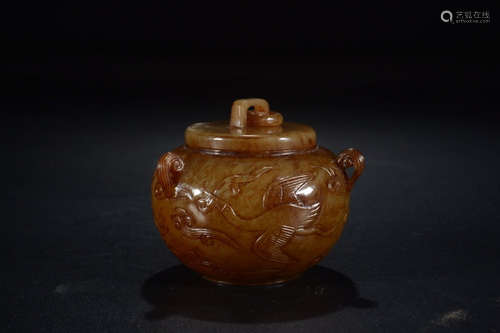 A Chinese Jade Covered Jar