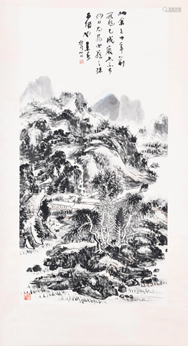 A CHINESE L&SCAPE PAINTING