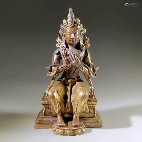 BRONZE GILDED BUDDHA