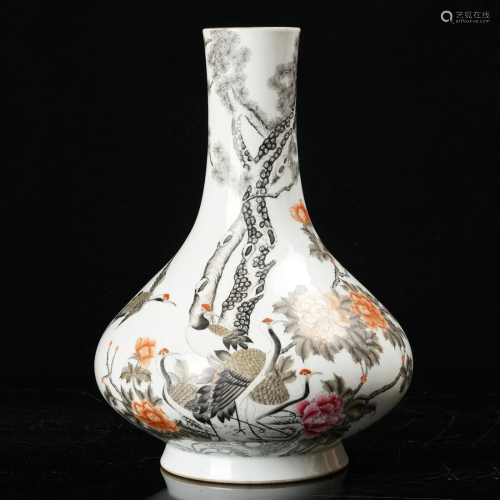 A CHINESE CRANEPAINTED PORCELAIN …