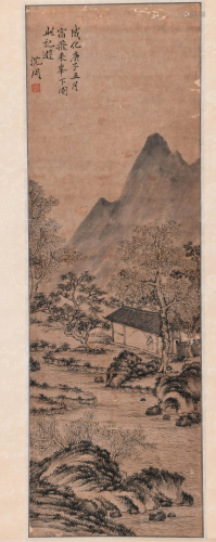 A CHINESE L&SCAPE PAINTING, SHEN ZHOU MARK