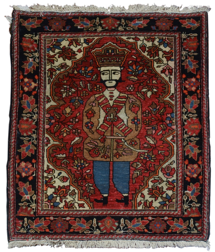 Small Lavar Kerman Pictorial Rug, Circa 1925