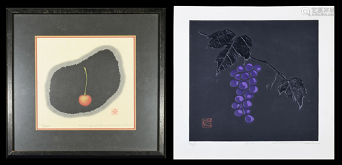 2 Japanese Prints, Haku Maki