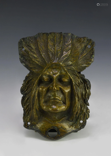 Carl Kauba, Bronze Native American Indian Chief