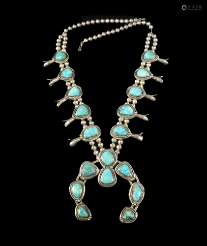 Navajo Squash Blossom Necklace