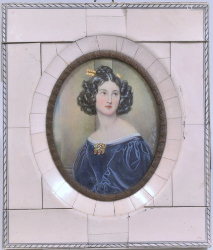 Steiler, Portrait Miniature of a Lady, 19th Century