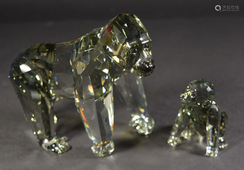 2 Boxed Swarovski SCS Gorillas inc. Endangered