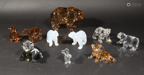 7 Boxed Swarovski SCS Bears, inc. Arcadia, Etc.