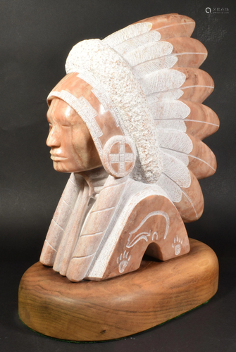 Matthew Panana, Chief in Feathered Bonnet