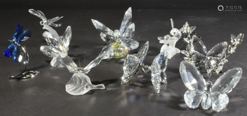 9 Boxed Swarovski Crystal Butterflies and Insects