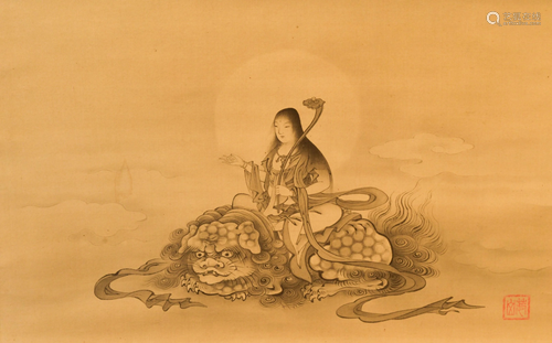 Japanese Painting of Monju