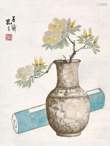 孔子瑜(1873-1926) 书斋清供