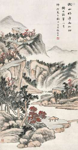 张穀年(1905-1987) 秋山明净而如妆