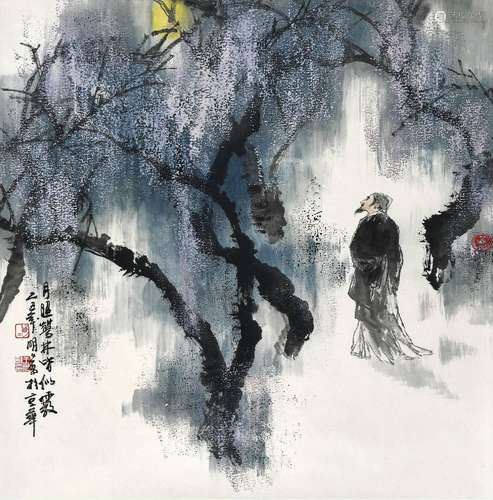 王明明(b.1952) 月照花林皆似霰