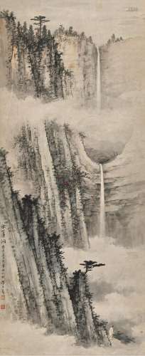 黄君璧(1898-1991) 水帘洞