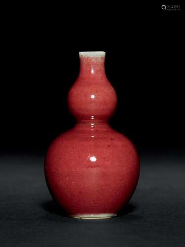 霁红釉小葫芦瓶