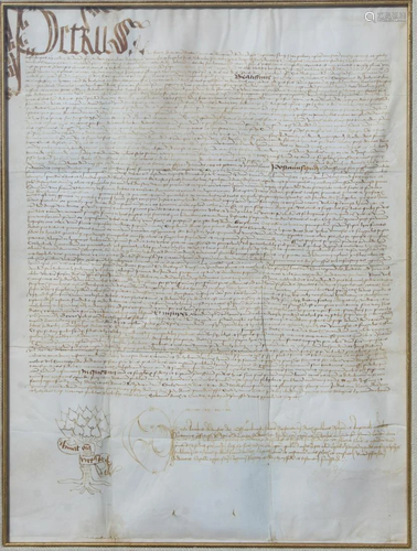 Original 1461 Italian Florentine Document