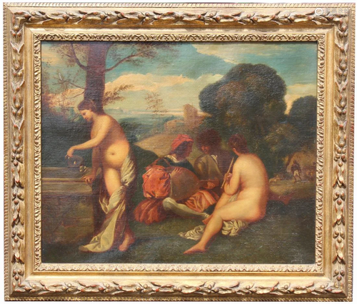 Old Master Painting, Figures in a Landscape