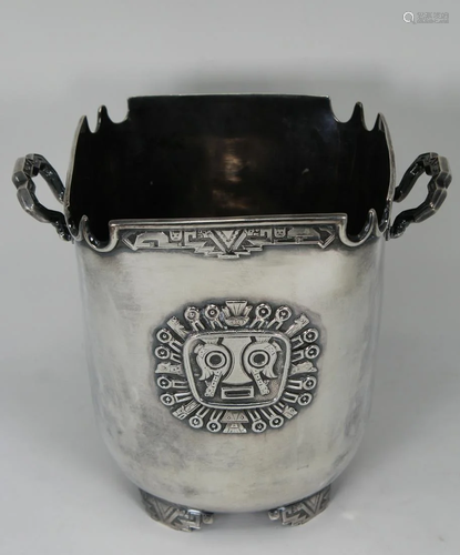 .925 Sterling Silver Twin Handled Ice Bucket