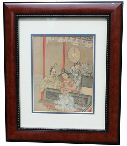 Chinese School, Watercolor Painting on Silk