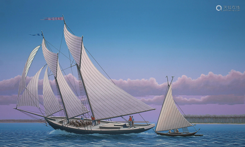 Keith Reynolds (B. 1929) Trading Schooner Equator