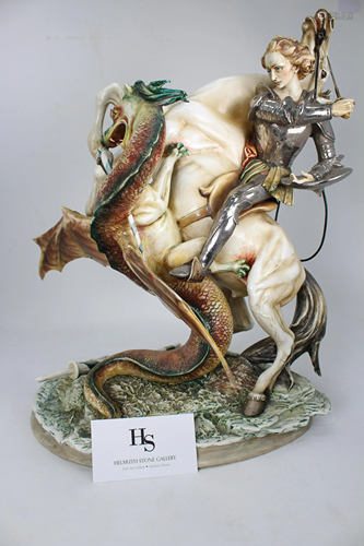 St. George the Dragon Slayer Porcelain Figure