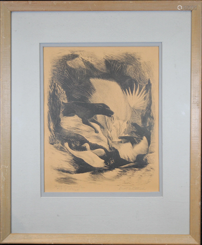 Buell Whitehead (FL. 1919 - 1993) Etching