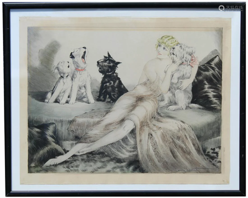 Louis Icart (1888 - 1950) Original Watercolor