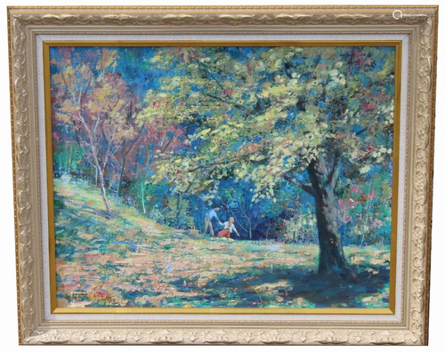 Signed, 1962 Impressionist Wooded Landsc…