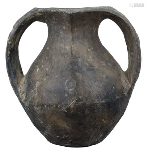 A Very Rare Chinese Black Pottery Amphora – Han Dynasty or earlier