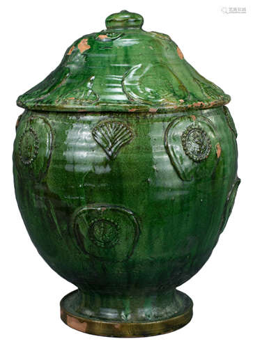 A Large Chinese Song / Yuan Dynasty Glazed Buddhist Jar