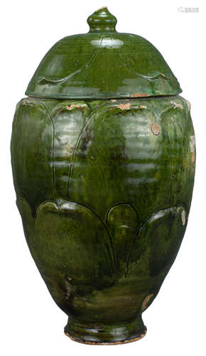 A Rare Large Chinese Song / Yuan Dynasty Glazed Buddhist Jar