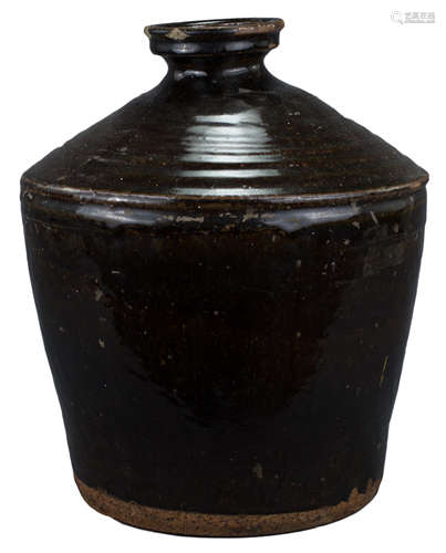 A Chinese Yuan / Ming Dynasty Henan Glazed Stoneware Jar