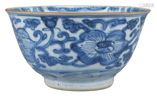 A Good Chinese Transitional Blue & White Porcelain Bowl (17th Century)