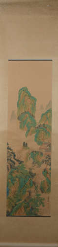 Ming dynasty Qiu ying's landscape painting