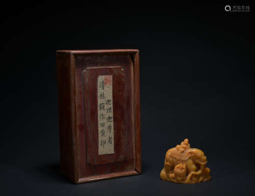 Qing dynasty Shoushan Stone elephant seal