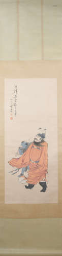 Qing dynasty Pu ru's figure painting
