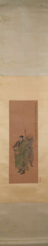 Qing dynasty Hu xigui's figure painting