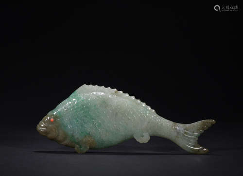 Qing dynasty jadite fish ornament