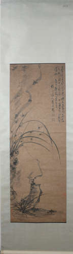 Ming dynasty Wu zhen's flower painting